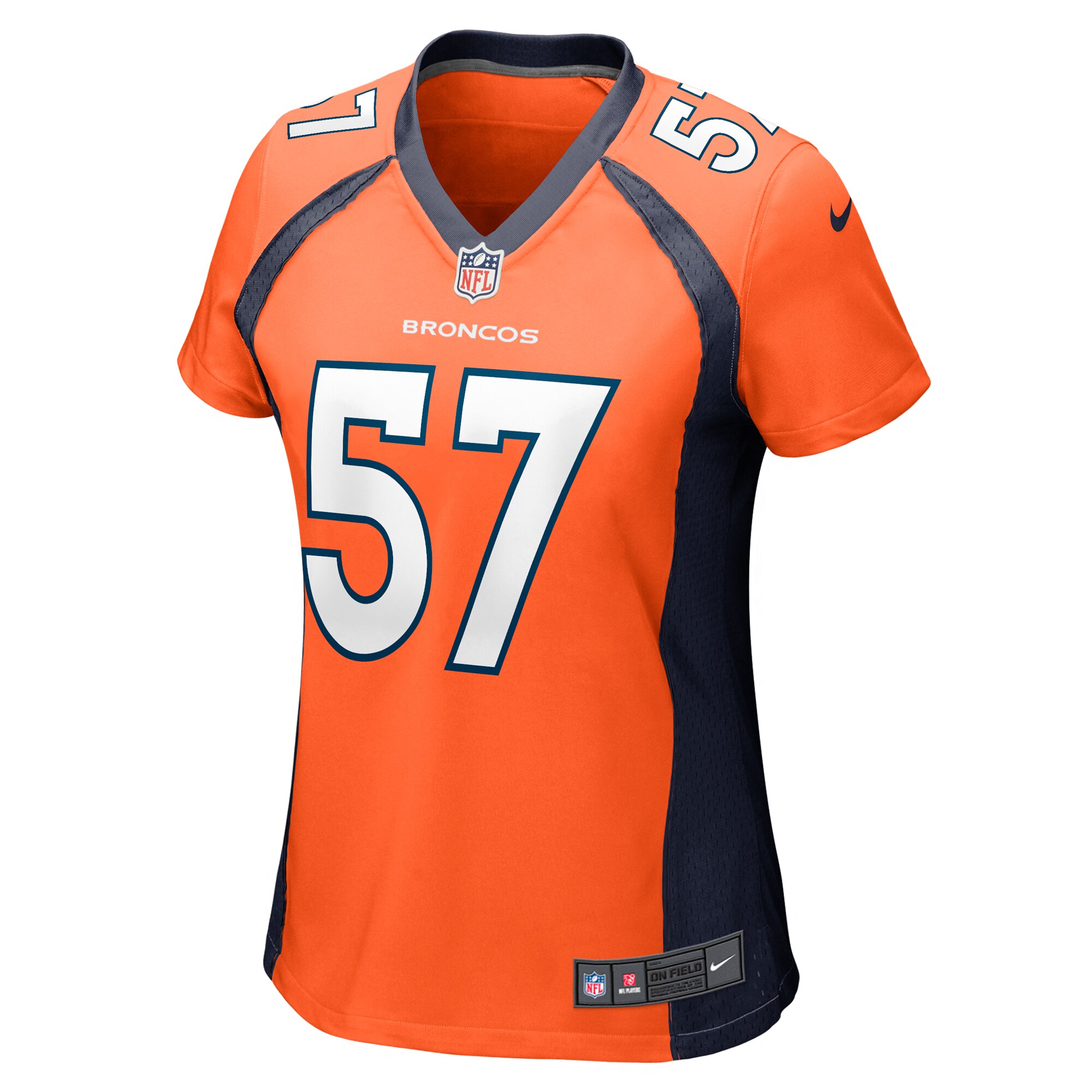 Denver Broncos Ben Niemann Orange Team Game NFL Jersey Women's
