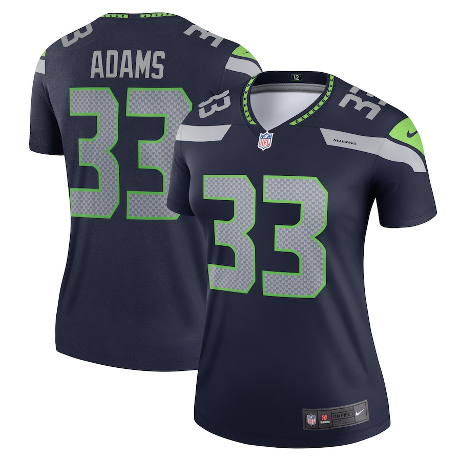 Jamal Adams 33 Seattle Seahawks Legend College Navy NFL Jersey Women's