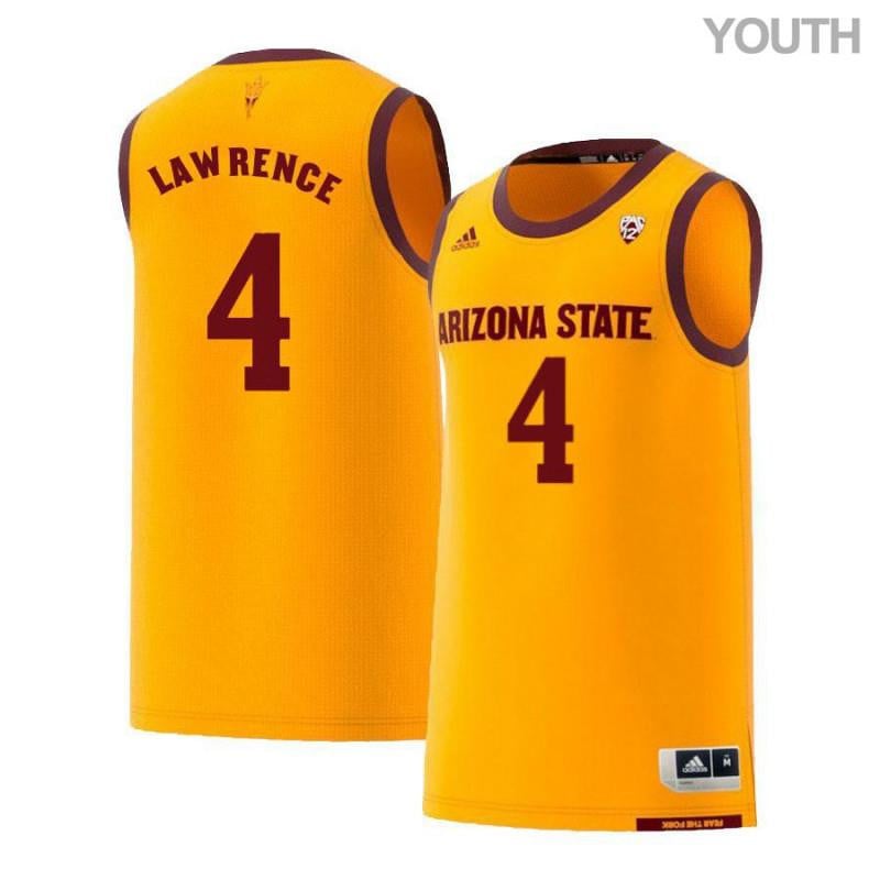 4 Kimani Lawrence Yellow Retro Arizona State Sun Devils NCAA Jersey Youth