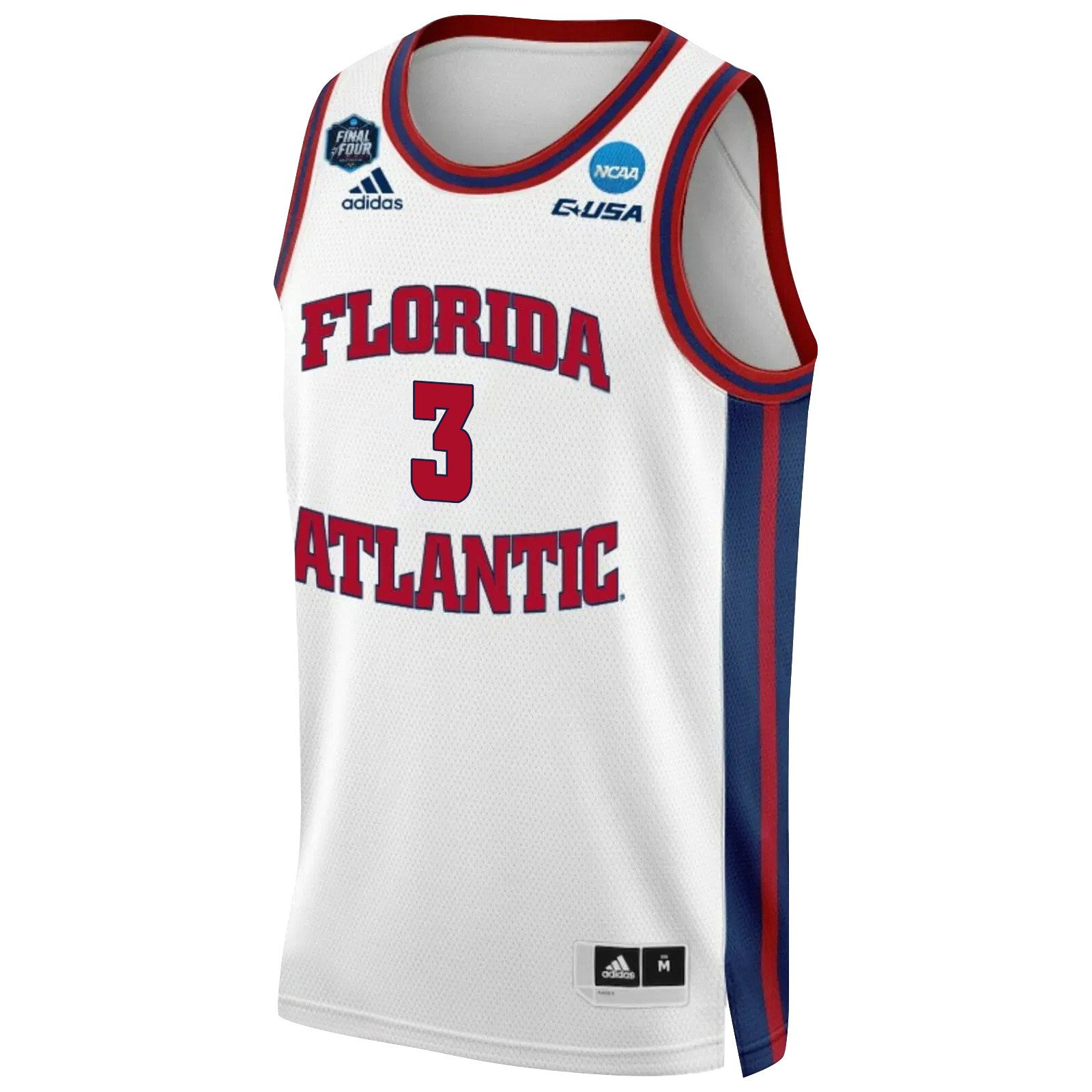 Giancarlo Rosado 3 FAU Owls 2023 Final Four White NCAA Jersey Men's