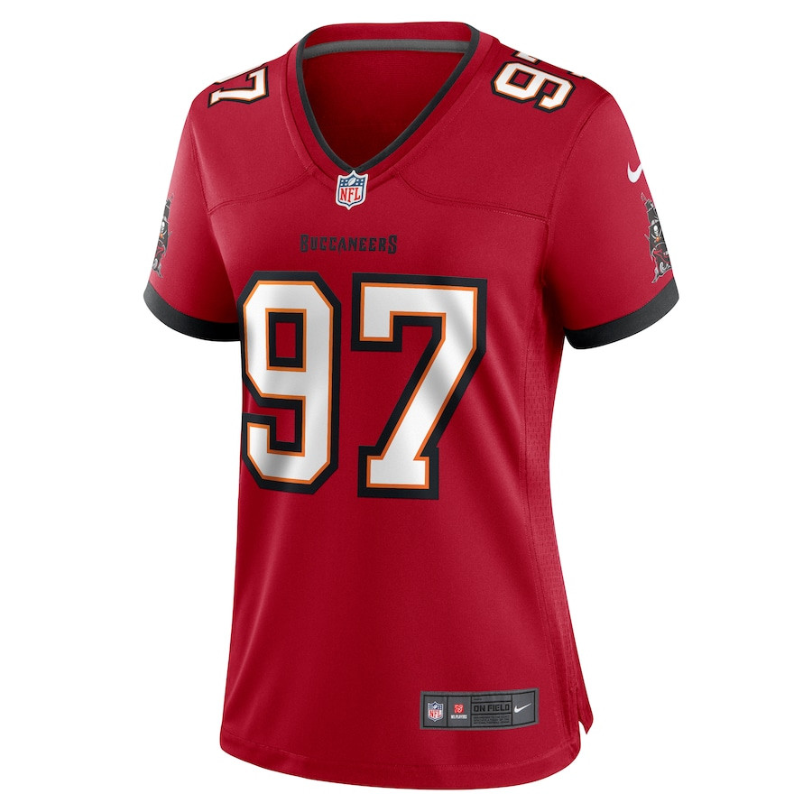 Earnest Brown IV 97 Tampa Bay Buccaneers Game Red NFL Jersey Women's