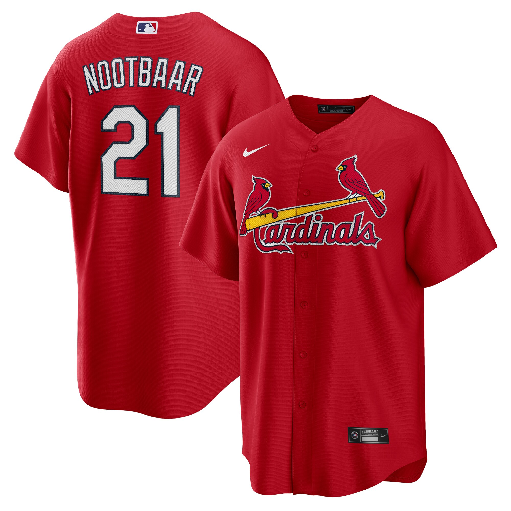St. Louis Cardinals Lars Nootbaar Red Big Tall Alternate Player MLB Jersey Men's