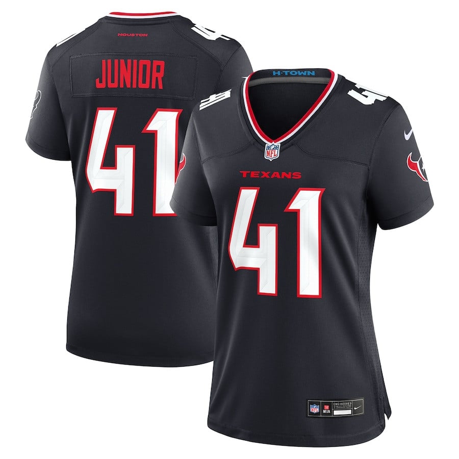 Gregory Junior 41 Houston Texans Team Game Navy NFL Jersey Women's