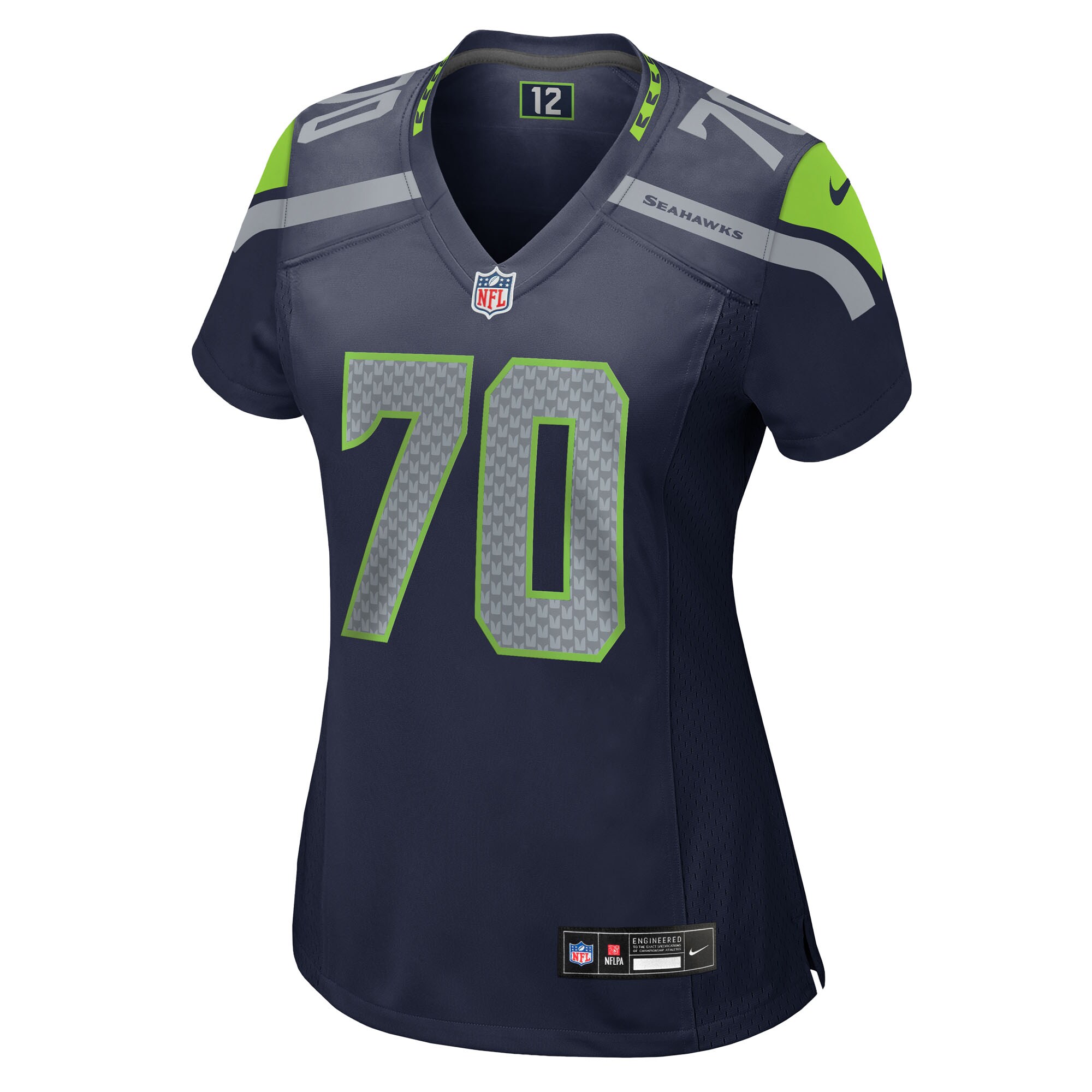 Seattle Seahawks Laken Tomlinson College Navy Team Game NFL Jersey Women's