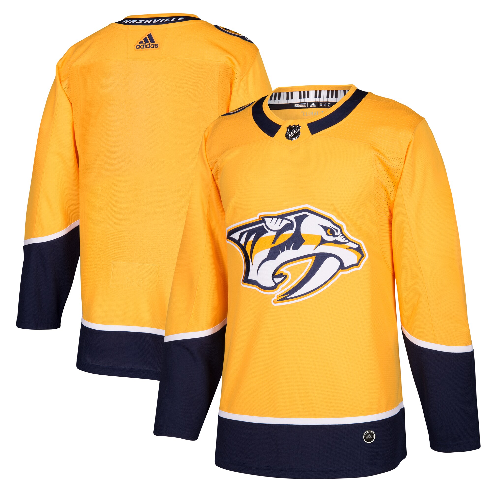 Nashville Predators Gold Home Blank NHL Jersey Men's