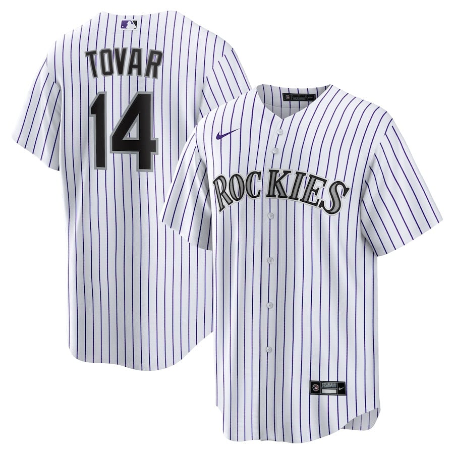 Ezequiel Tovar 14 Colorado Rockies Home White MLB Jersey Men's