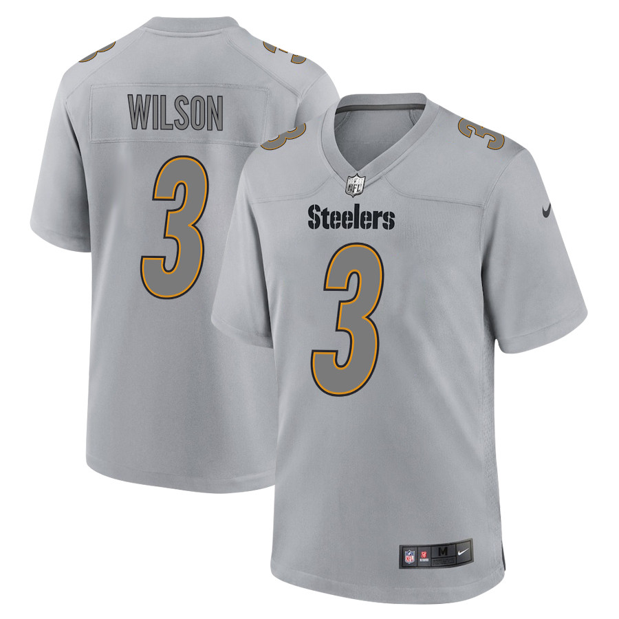 Russell Wilson 3 Pittsburgh Steelers Atmosphere Fashion Game Silver NFL Jersey Men's