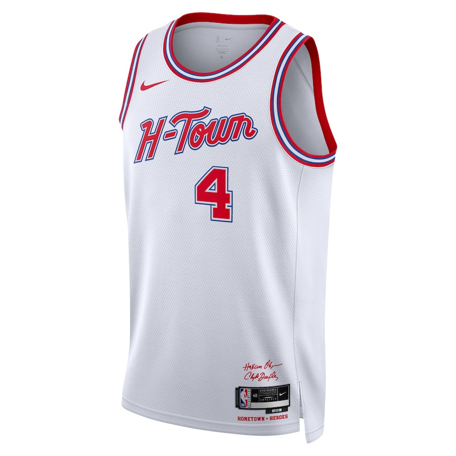 Jalen Green 4 Houston Rockets 2023/24 City Edition Swingman White NBA Jersey Men's