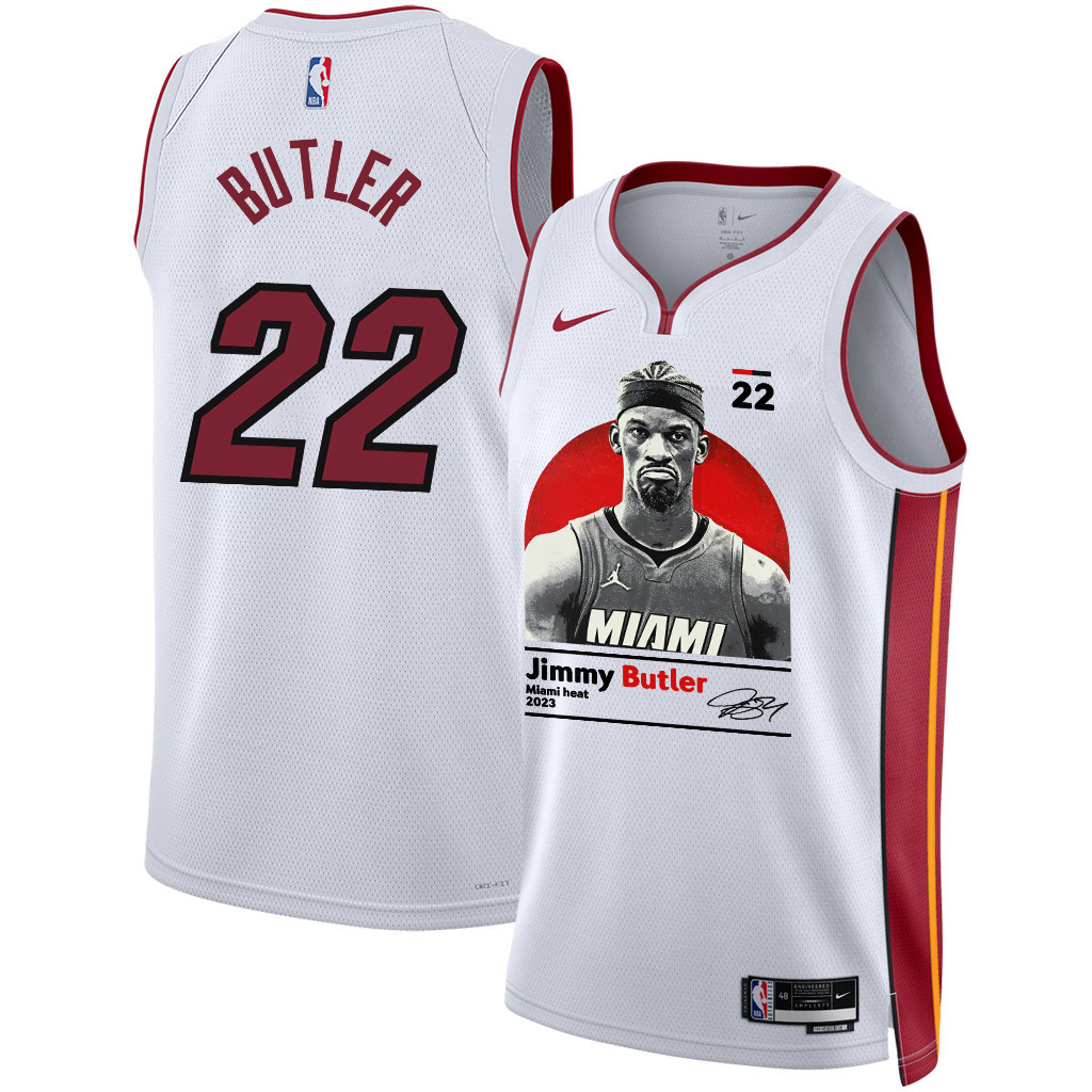 Jimmy Butler 22 Miami Heat Heart And Soul 2023 Champions Swingman White NBA Jersey Men's