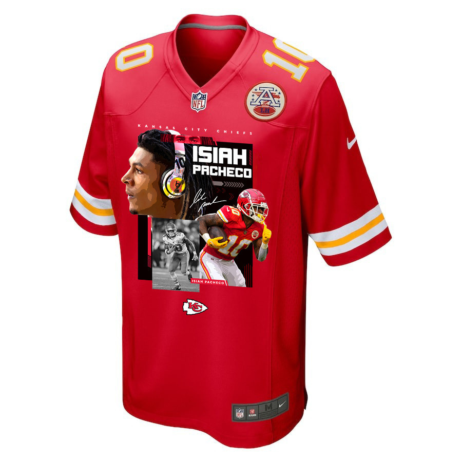 Isiah Pacheco 10 Kansas City Chiefs Pachinko Machine Game Red NFL Jersey Men's