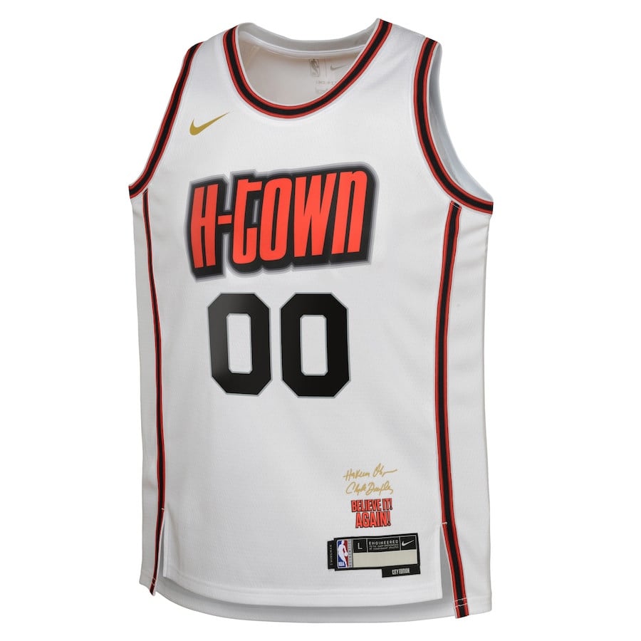 Houston Rockets 2024/25 Swingman Custom City Editio White NBA Jersey Youth