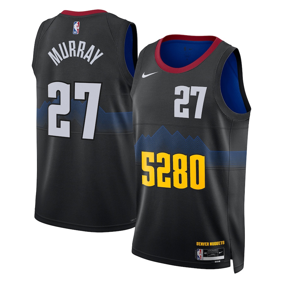Jamal Murray 27 Denver Nuggets 2023/24 City Edition Swingman Black NBA Jersey Men's