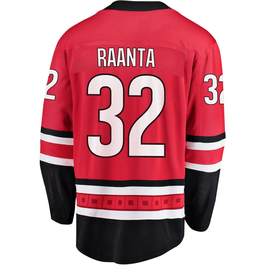 Antti Raanta 32 Carolina Hurricanes Stanley Cup 2023 Playoffs Patch Home Breakaway Red NHL Jersey Men's