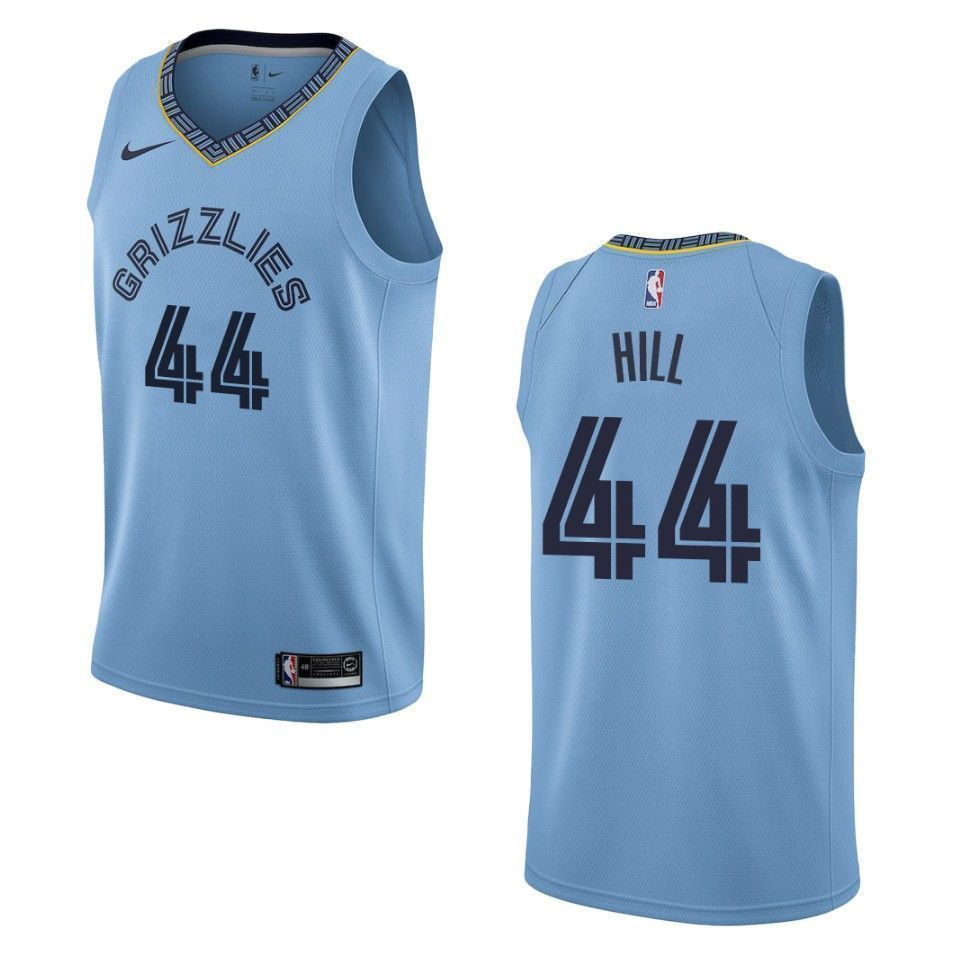 Memphis Grizzlies 44 Solomon Hill Statement Swingman Blue NBA Jersey Men's