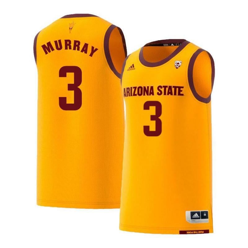 3 Chance Murray Yellow Retro Arizona State Sun Devils NCAA Jersey Men's