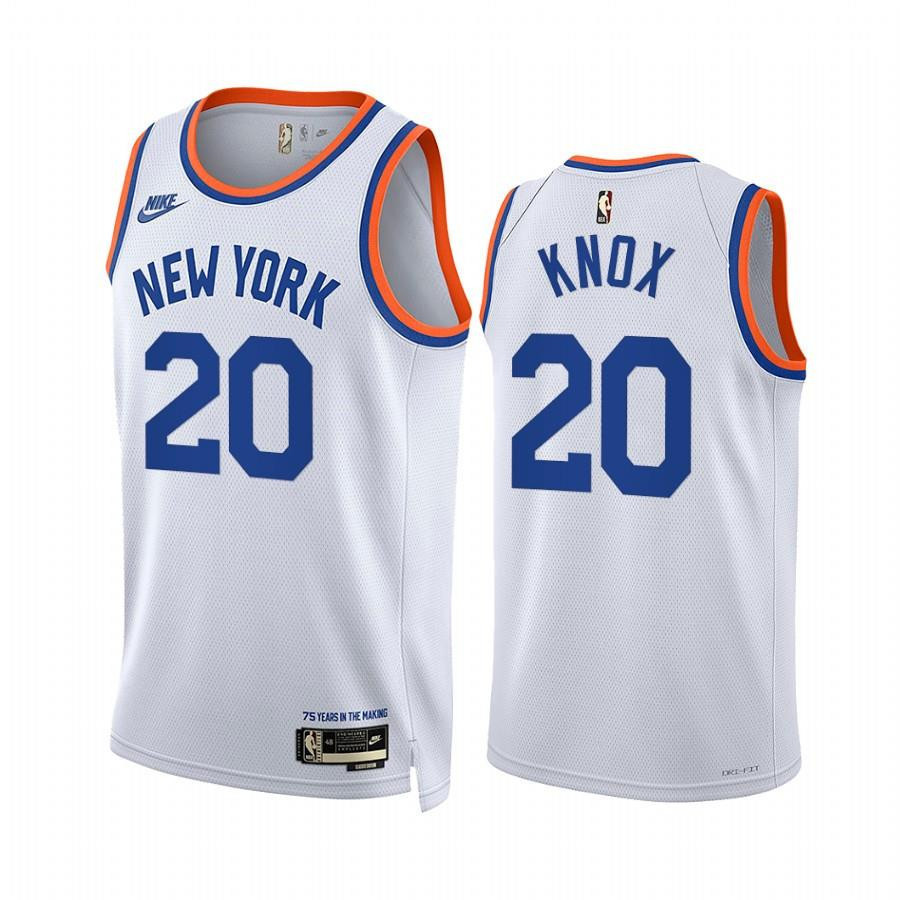New York Knicks Kevin Knox 2 White Year Zero Classic Edition NBA Jersey Men's