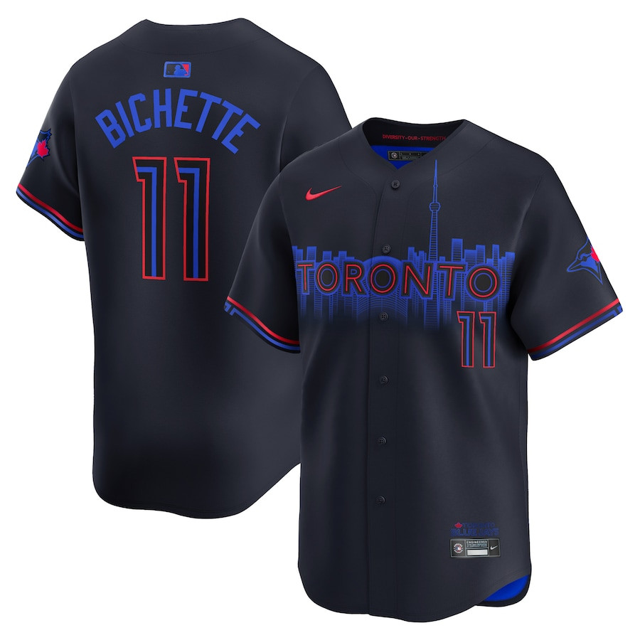 Bo Bichette 11 Toronto Blue Jays 2024 City Connect Limited Player Black MLB Jersey Men's