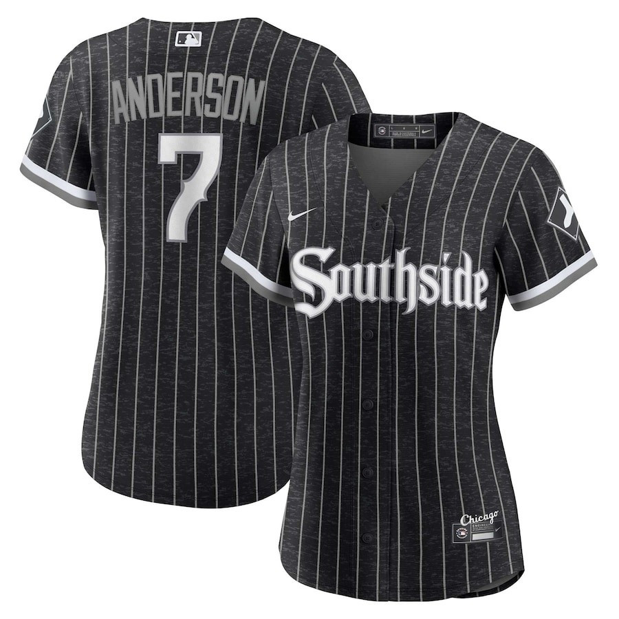 Tim Anderson 7 Chicago White Sox City Connect Player Black MLB Jersey Women's