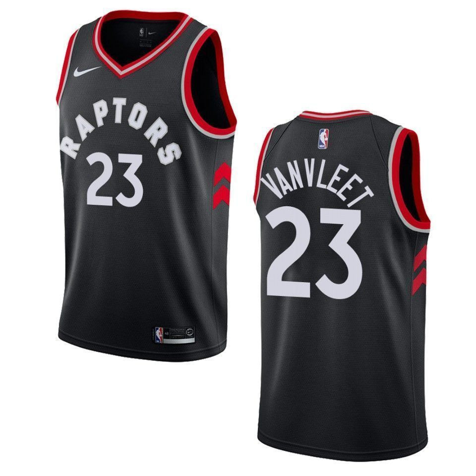Toronto Raptors 23 Fred Vanvleet Statement Swingman Black NBA Jersey Men's