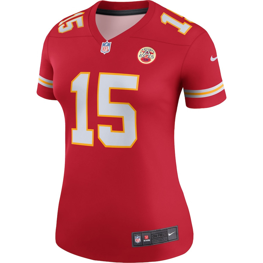 Patrick Mahomes 15 Kansas City Chiefs Legend Team Red NFL Jersey Women's