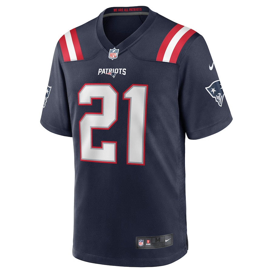 Adrian Phillips 21 New England Patriots Game Navy NFL Jersey Men's