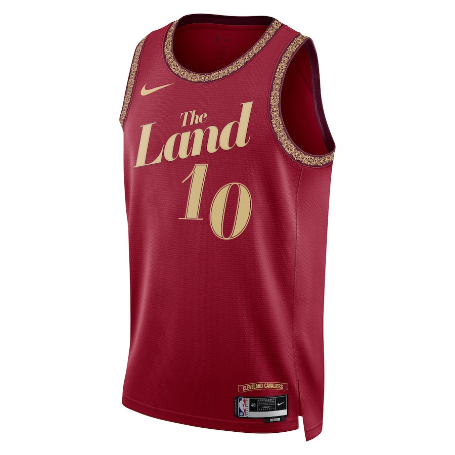 Darius Garland 10 Cleveland Cavaliers 2023/24 City Edition Swingman Wine NBA Jersey Men's
