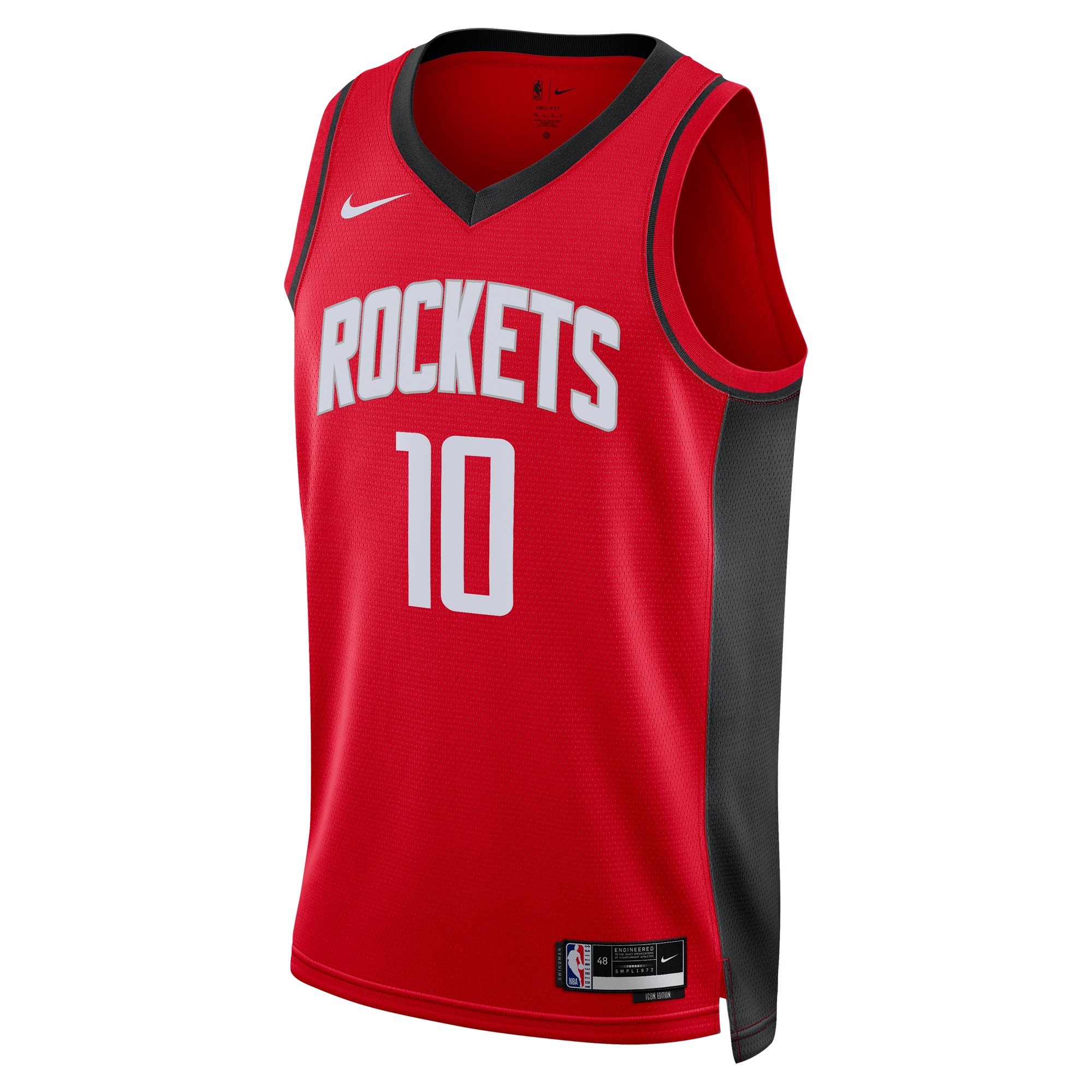 Houston Rockets Icon Edition Swingman Red Jabari Smith Jr Unisex NBA Jersey Unisex