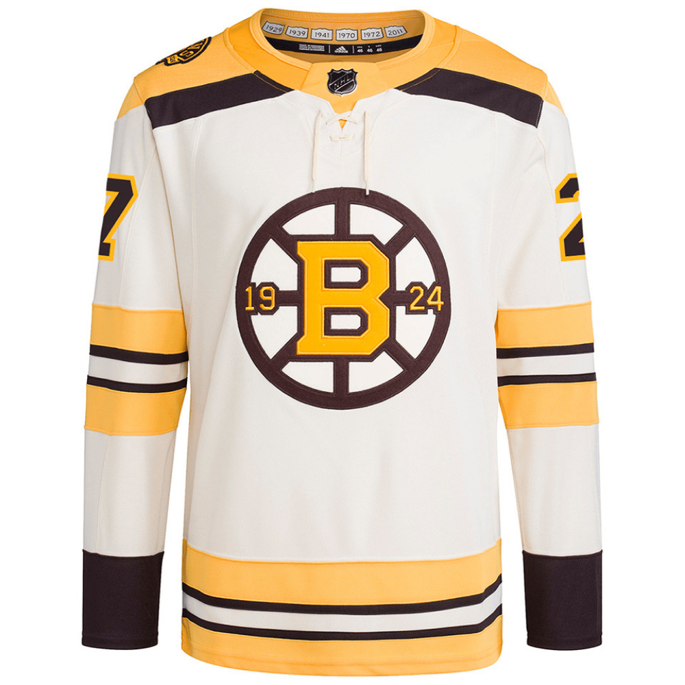 Hampus Lindholm 27 Boston Bruins 100th Anniversary Primegreen Third Cream NHL Jersey Men's