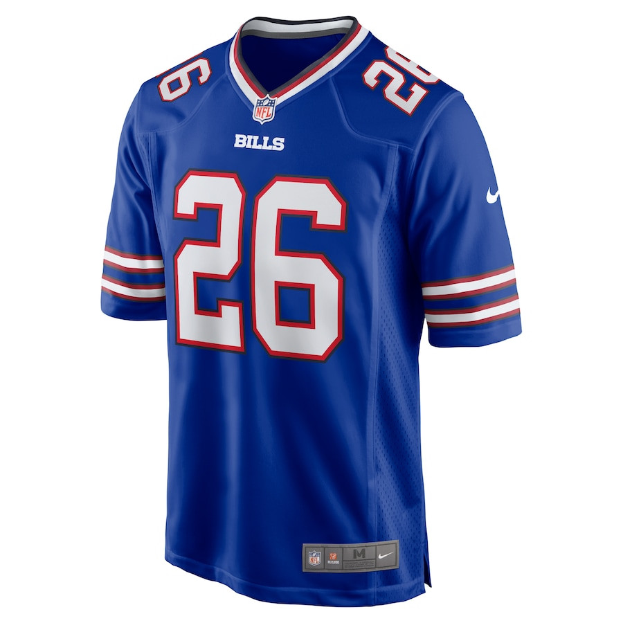 Ty Johnson 26 Buffalo Bills Game Royal NFL Jersey Men's