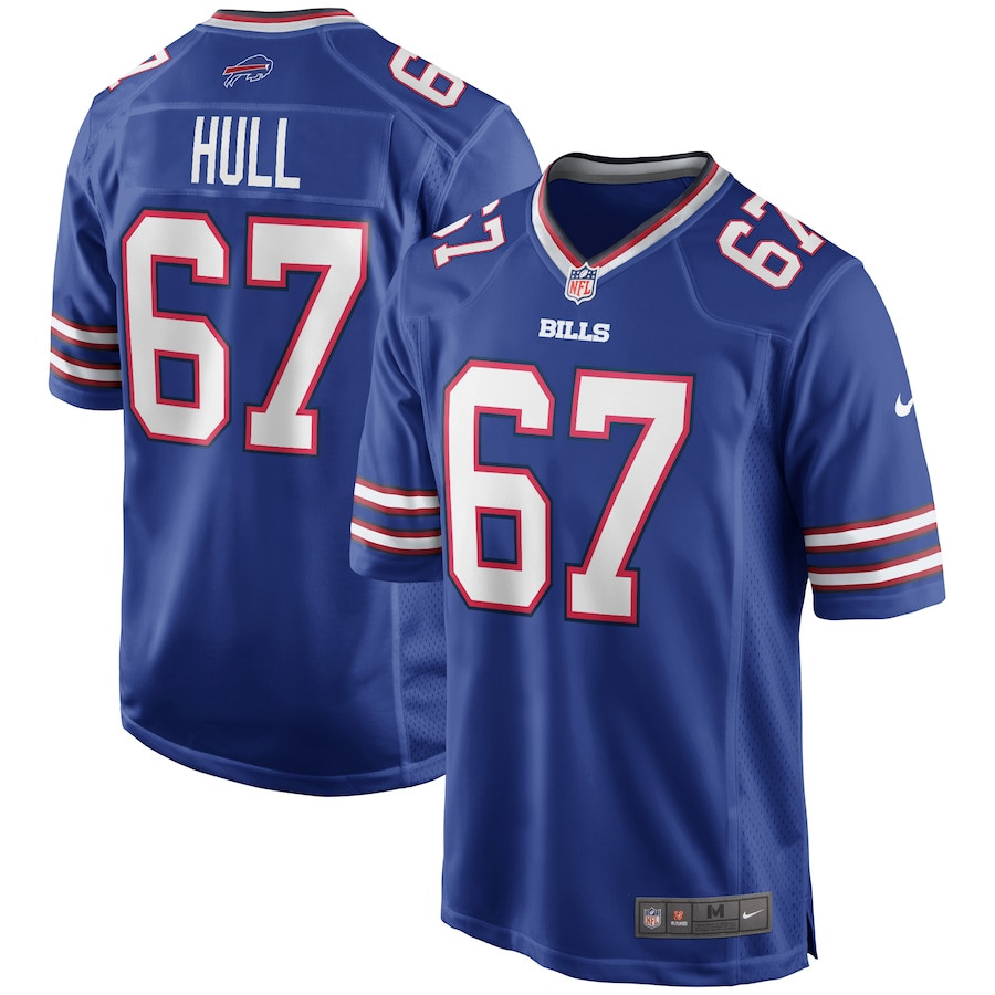Kent Hull 67 Buffalo Bills Game Retired Royal NFL Jersey Men's