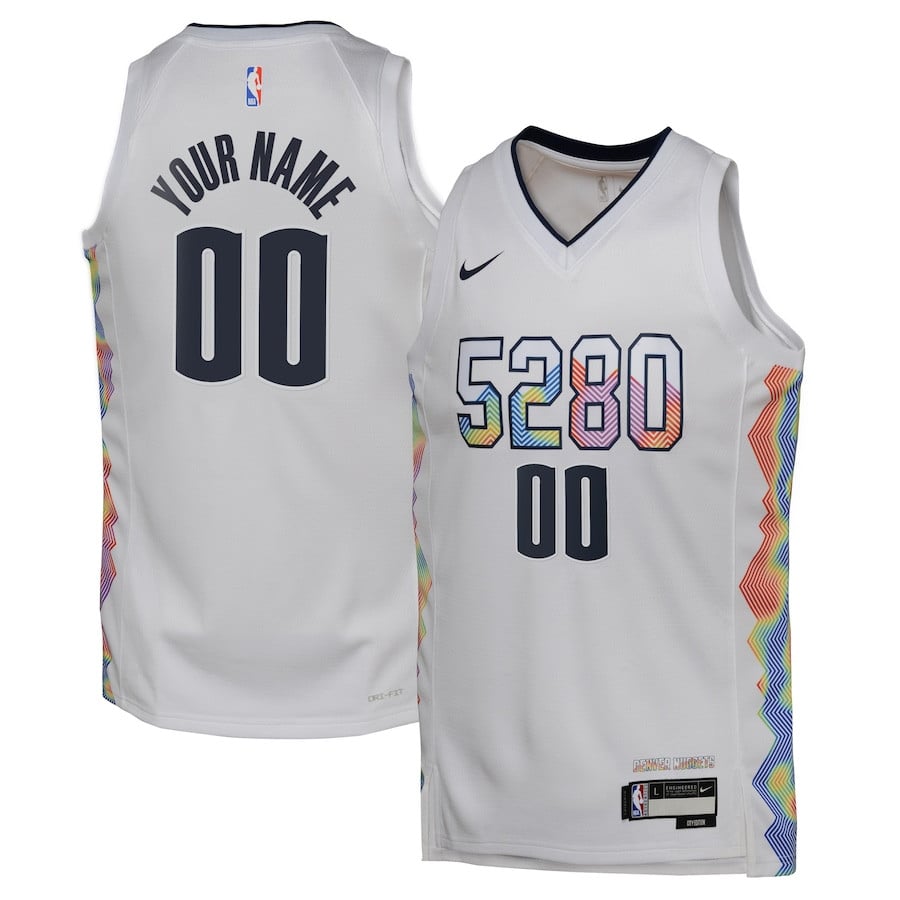 Denver Nuggets 2024/25 Swingman Custom City Editio White NBA Jersey Youth