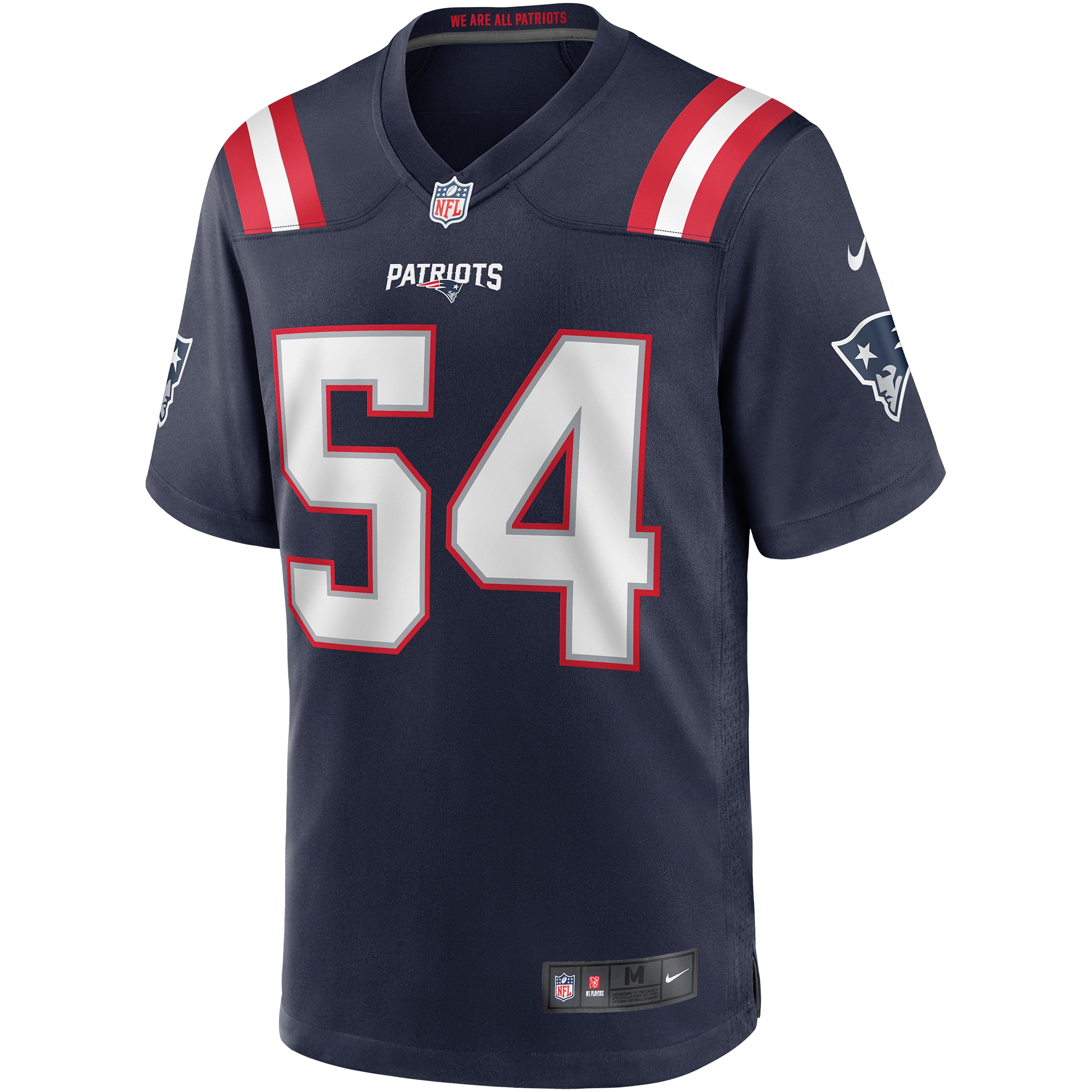 New England Patriots Tedy Bruschi Navy Game Retired Player NFL Jersey Men's