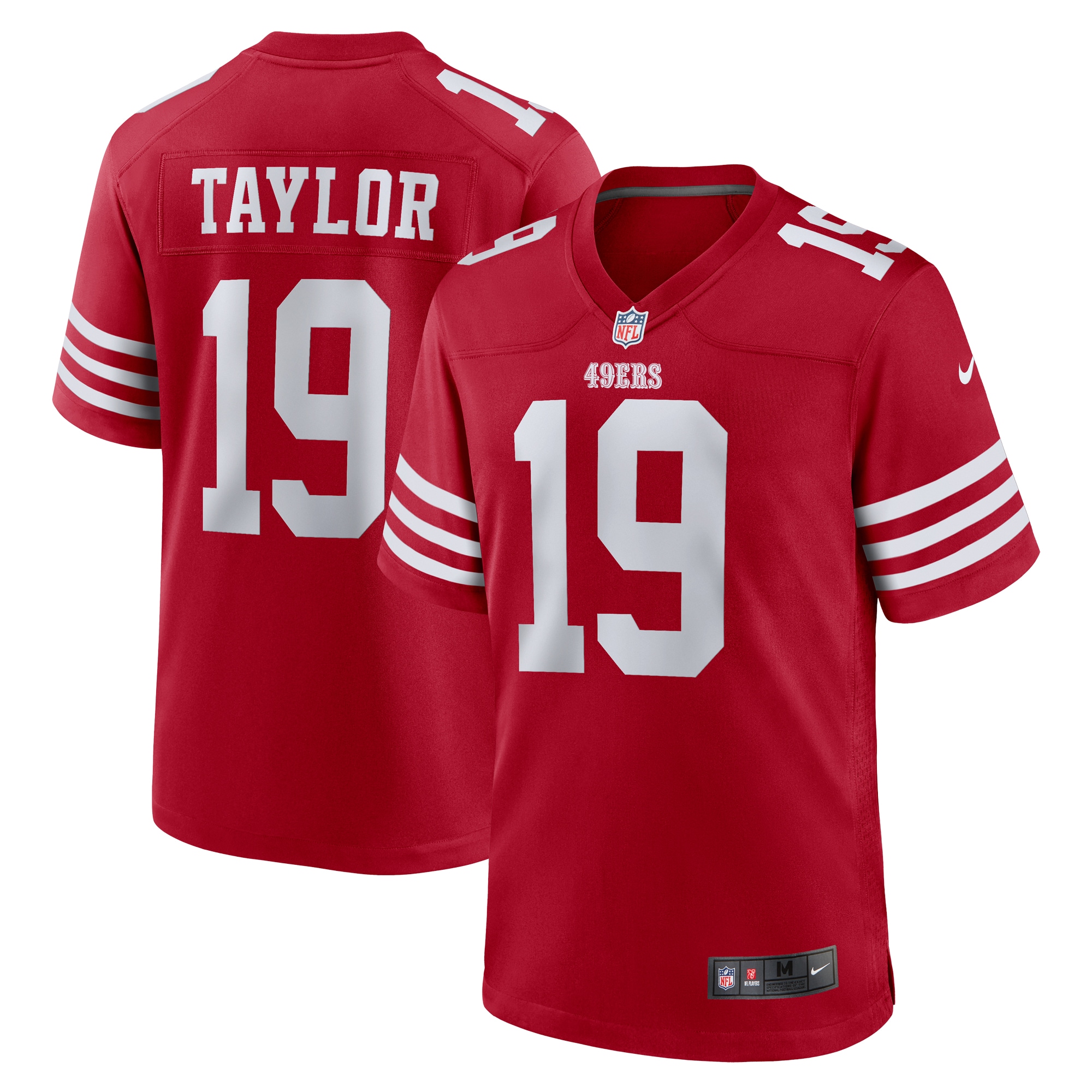San Francisco 49ers Trent Taylor Scarlet Team Game NFL Jersey Men's