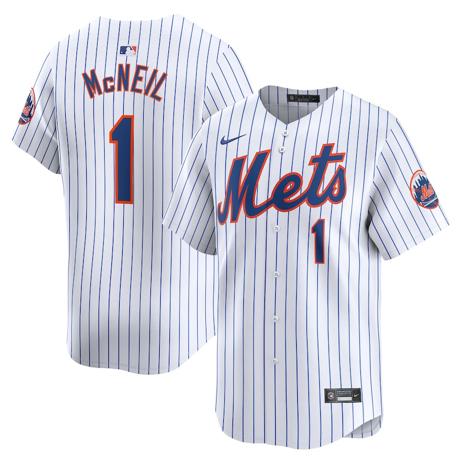 Jeff McNeil 1 New York Mets Home Limited White MLB Jersey Men's