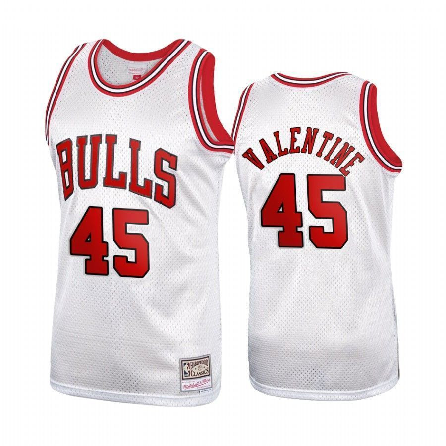 Denzel Valentine 45 Chicago Bulls Platinum Hardwood Classics NBA Jersey Men's