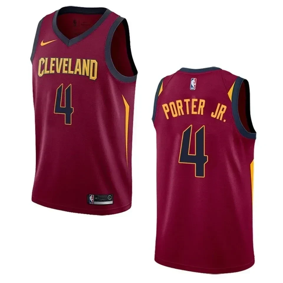Cleveland Cavaliers 4 Kevin Porter Jr. Icon Swingman Maroon NBA Jersey Men's