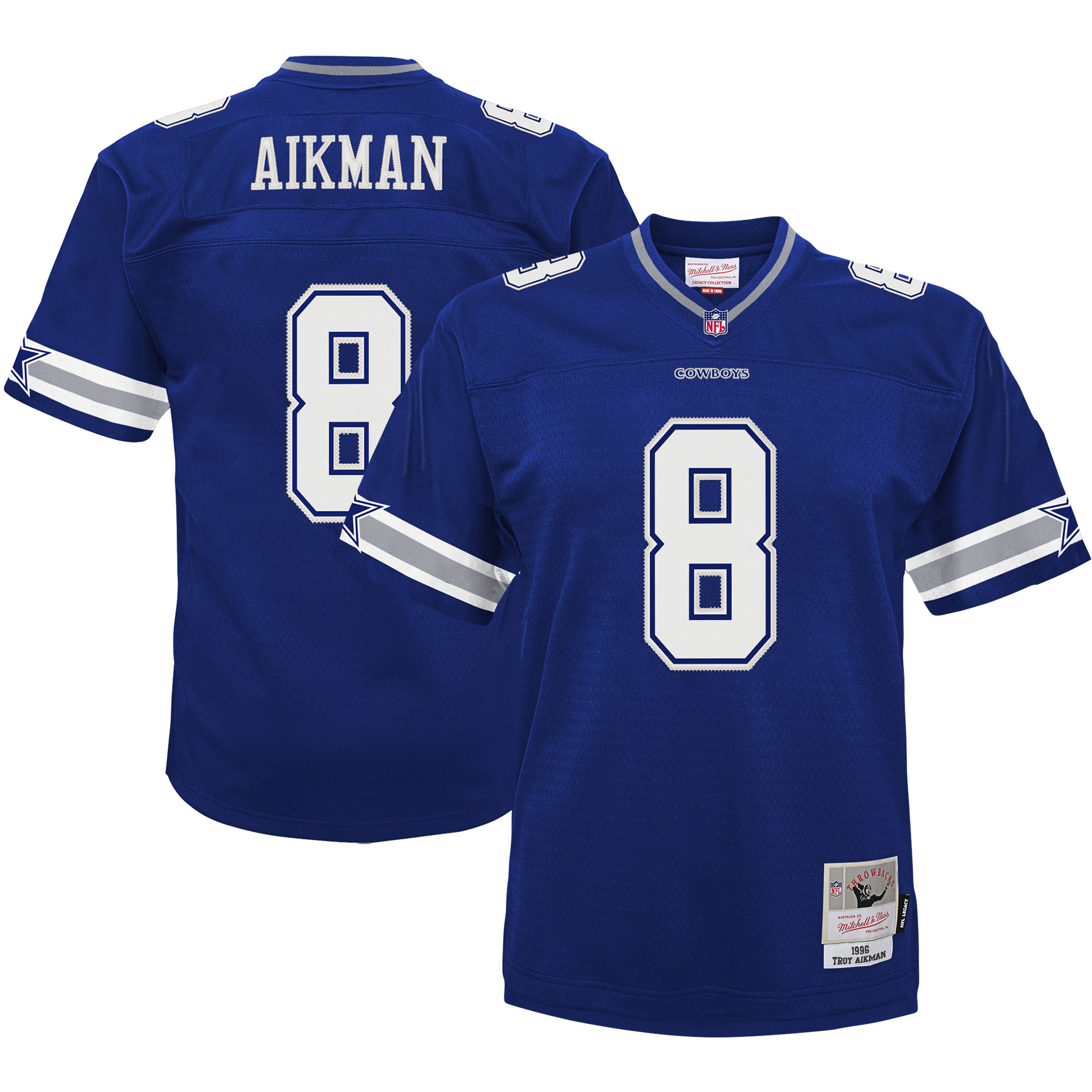 Preschool Dallas Cowboys Troy Aikman Mitchell Ness Navy 1996 Retired Player Legacy NFL Jersey Men's