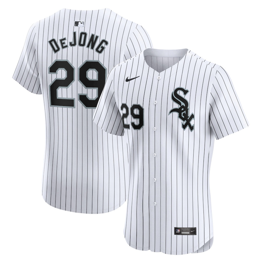 Paul DeJong 29 Chicago White Sox Home Elite Player White MLB Jersey Men's