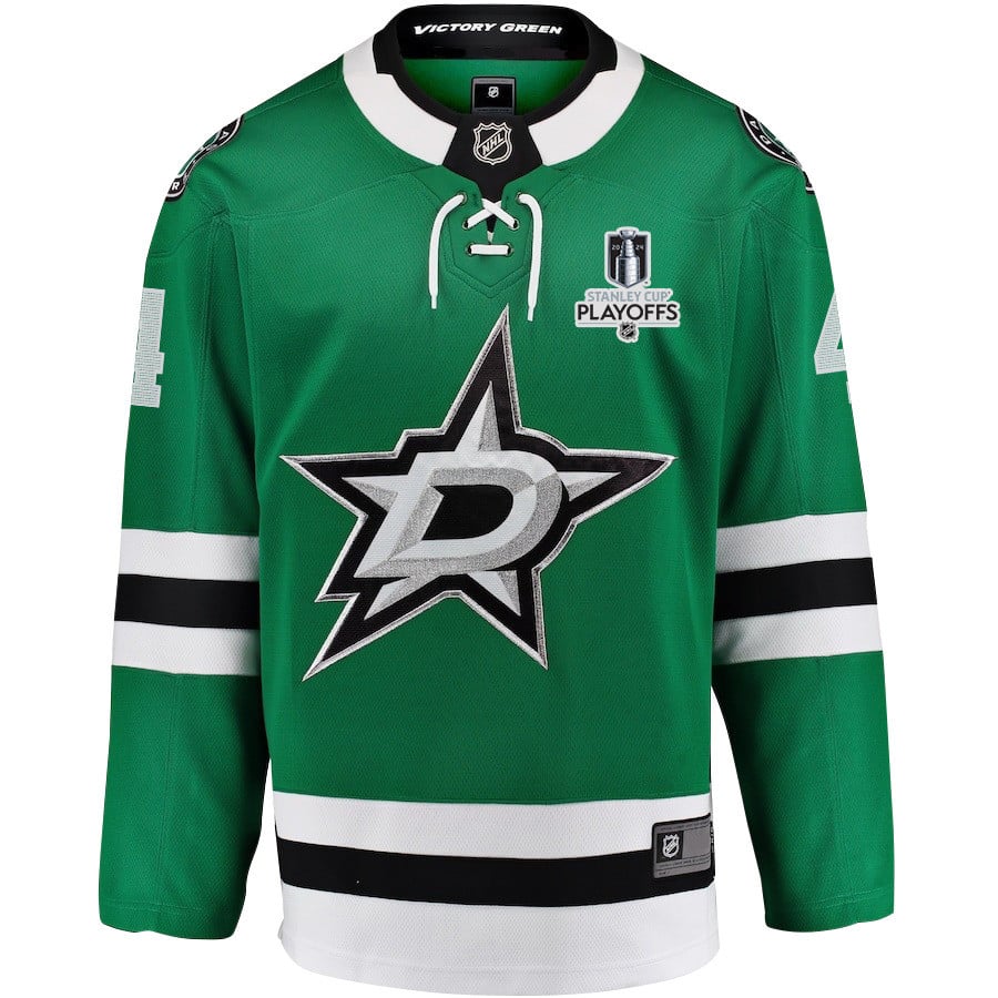 Miro Heiskanen 4 Dallas Stars 2024 Playoffs Patch Home Green NHL Jersey Men's