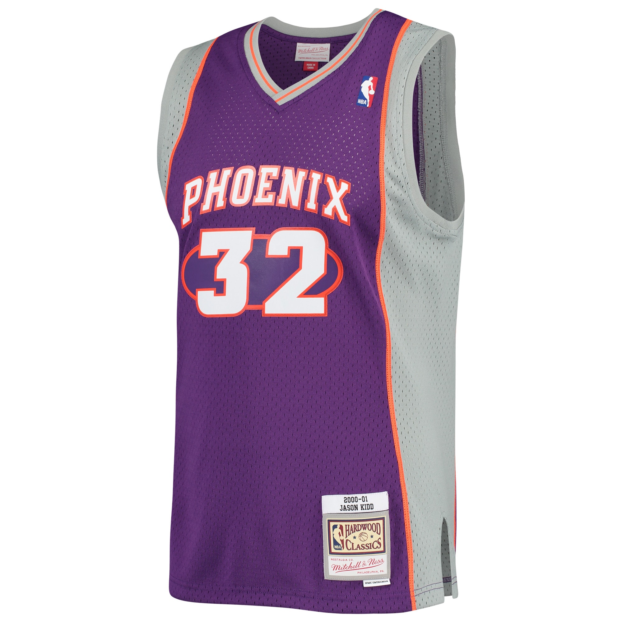 Mitchell Ness Jason Kidd Purple Phoenix Suns 2000-2001 Hardwood Classics Swingman NBA Jersey Men's