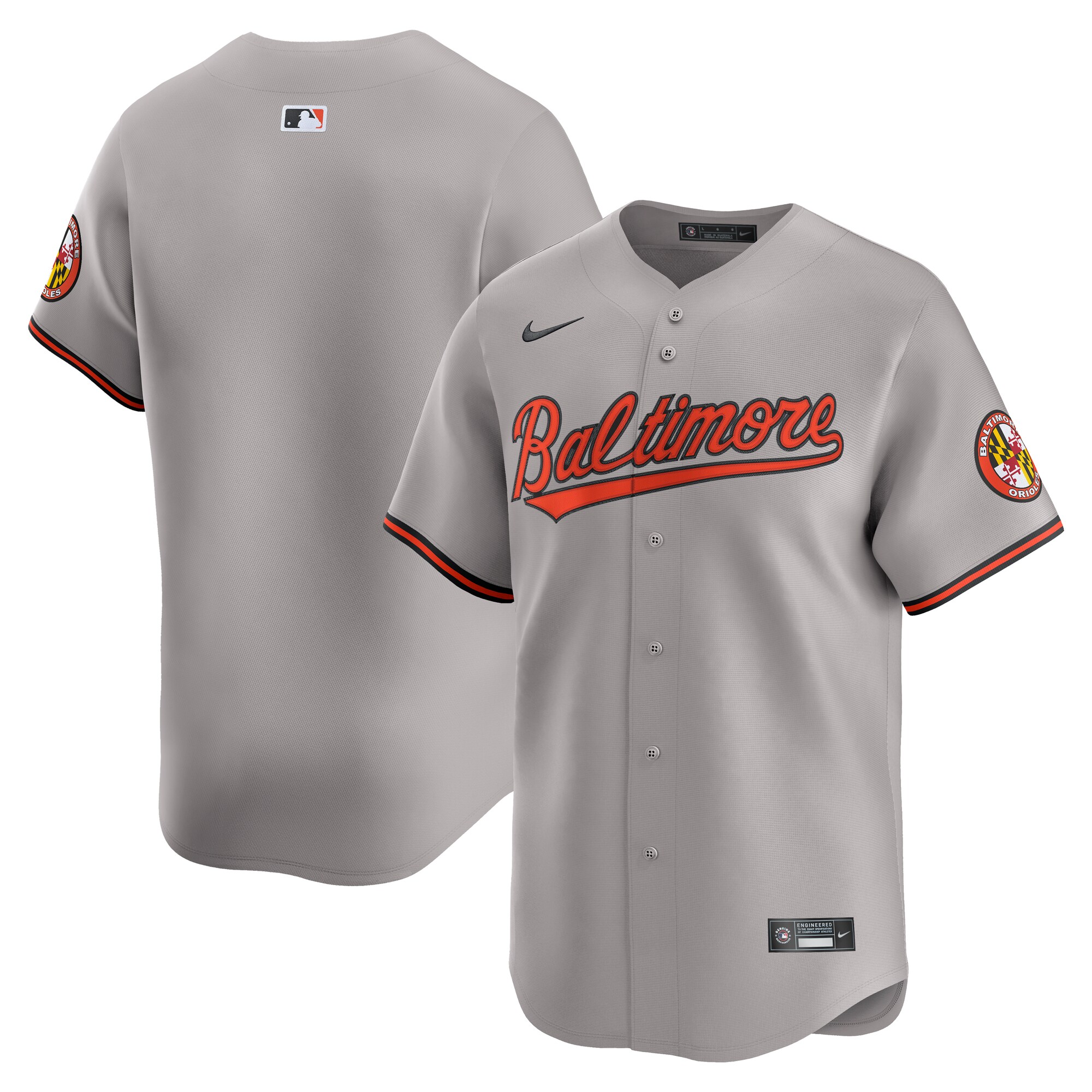 Baltimore Orioles Gray Road Limited MLB Jersey Men's