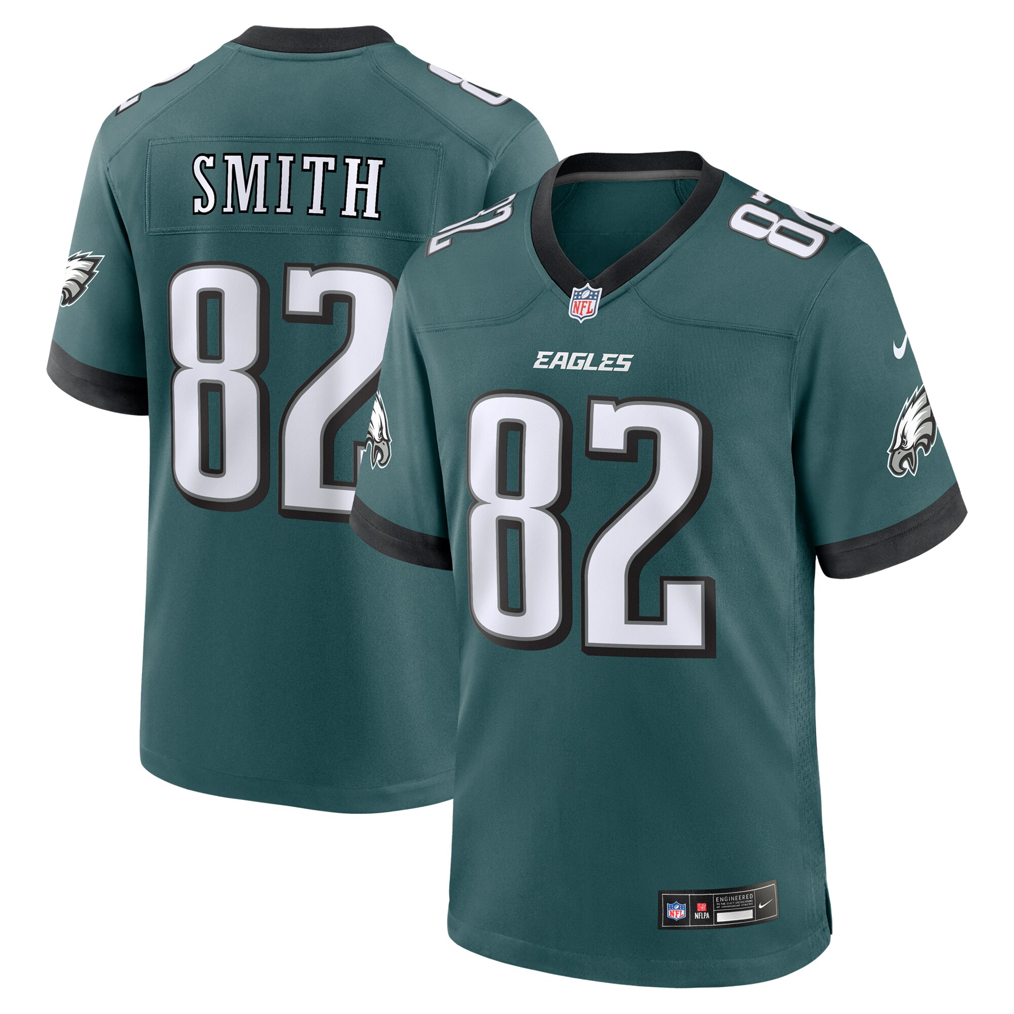 Philadelphia Eagles Ainias Smith Midnight Green Team Game NFL Jersey Men's