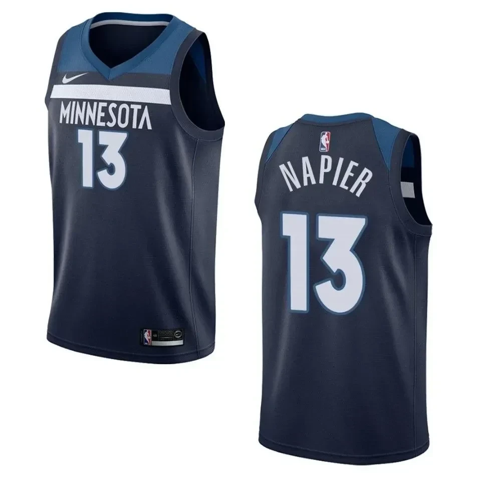 Minnesota Timberwolves 13 Shabazz Napier Icon Swingman Navy NBA Jersey Men's