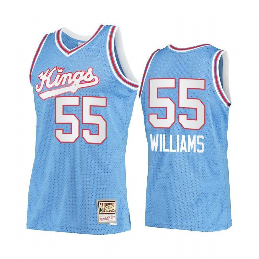 Jason Williams 55 Sacramento Kings Blue Hardwood Classics NBA Jersey Men's