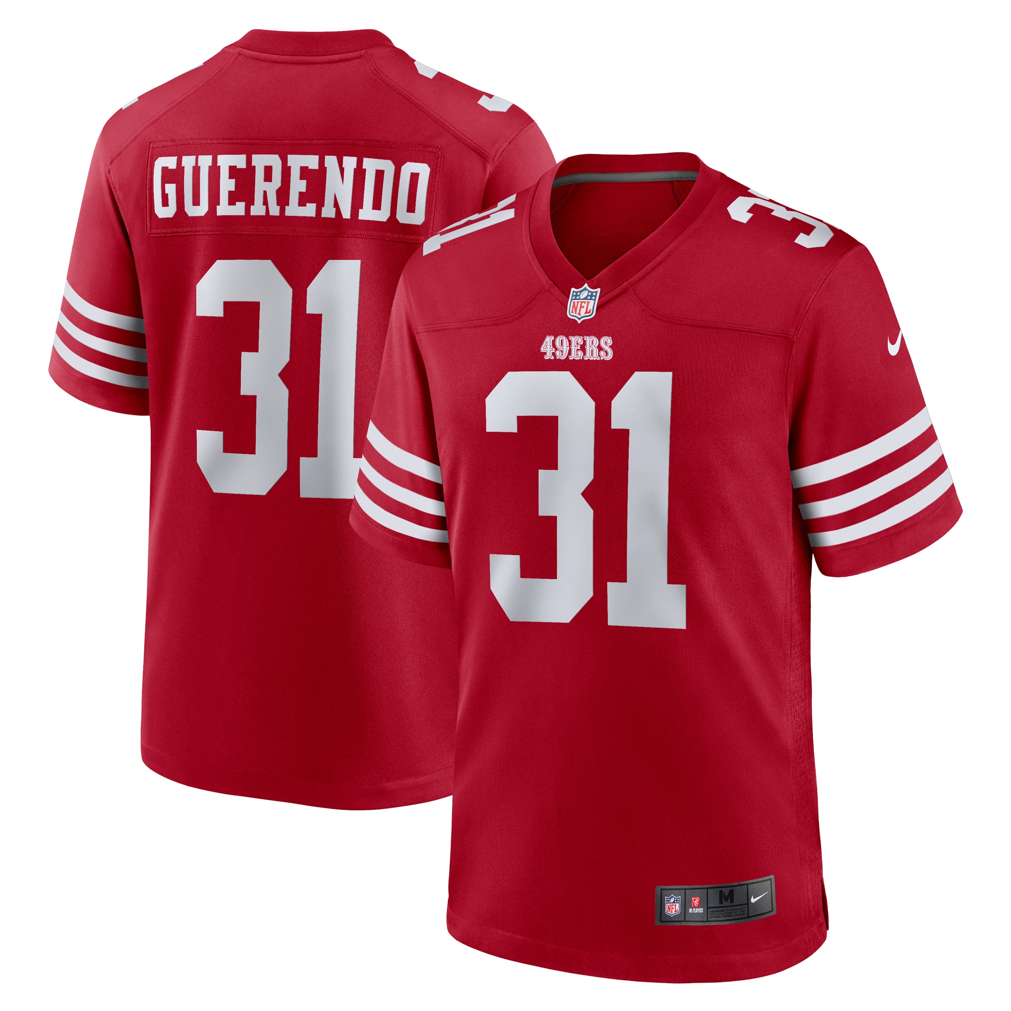 San Francisco 49ers Isaac Guerendo Scarlet Game NFL Jersey Men's