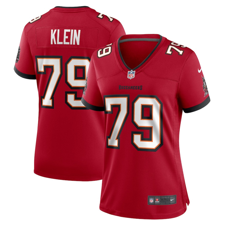 Elijah Klein 79 Tampa Bay Buccaneers Game Red NFL Jersey Women's