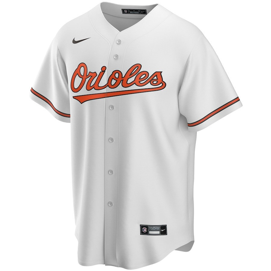 Baltimore Orioles Home Custom White MLB Jersey Men's