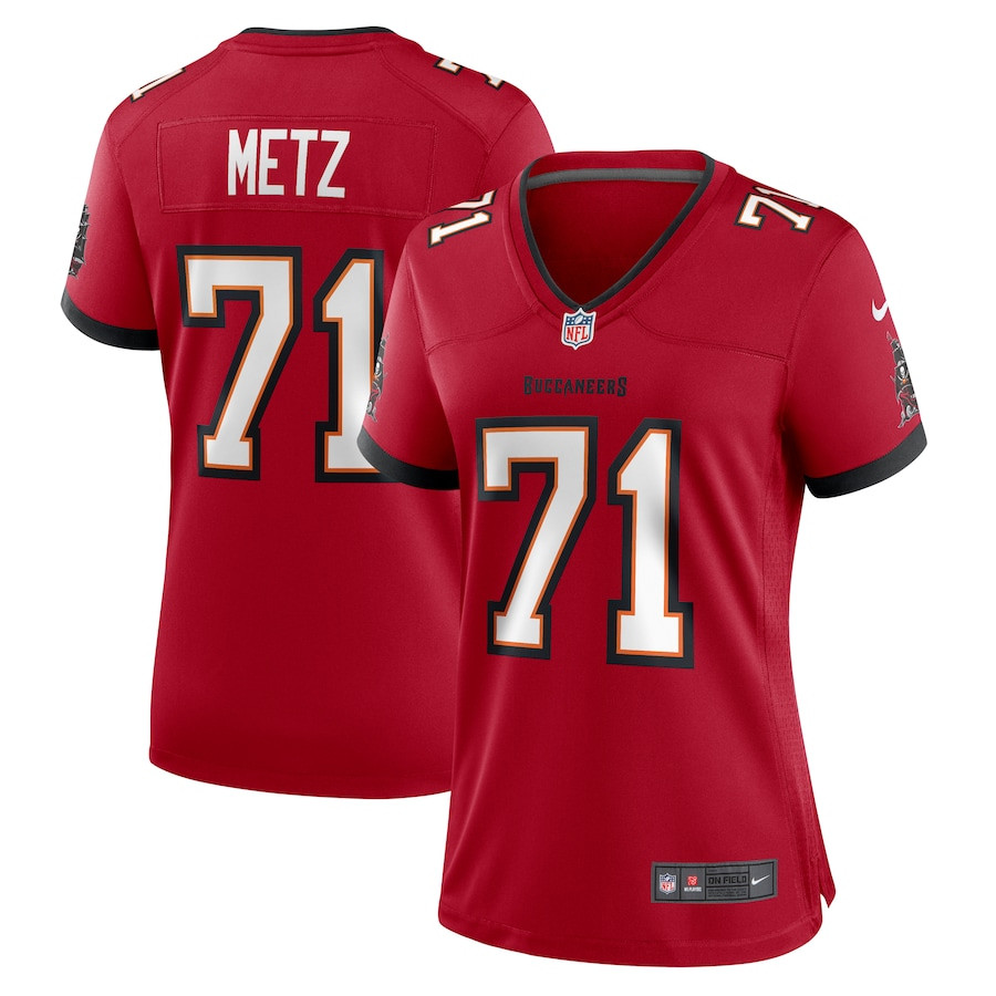 Lorenz Metz 71 Tampa Bay Buccaneers Game Red NFL Jersey Women's