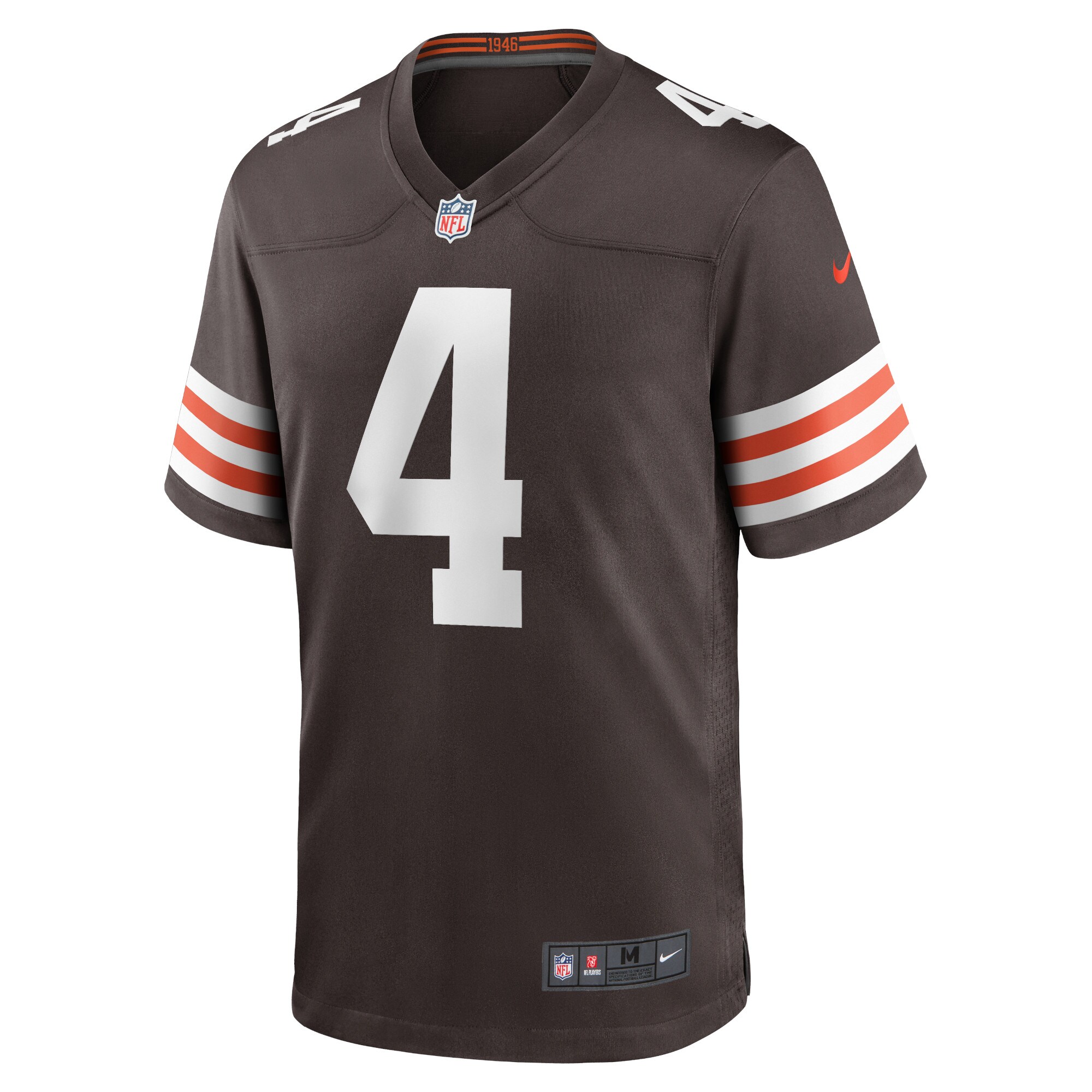 Cleveland Browns Deshaun Watson Brown Game NFL Jersey Men's