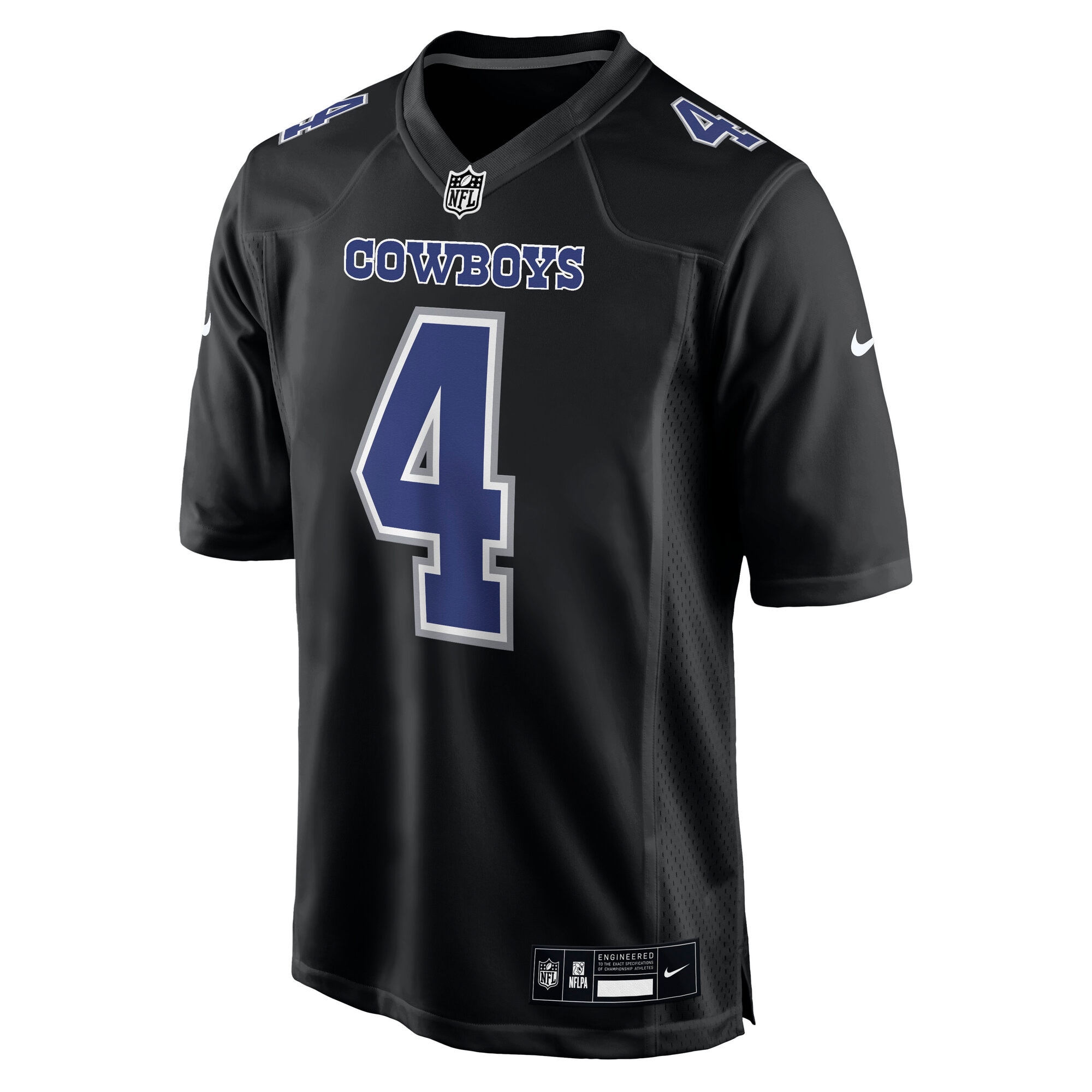 Dallas Cowboys Dak Prescott Carbon Black Fashion Game NFL Jersey Men's